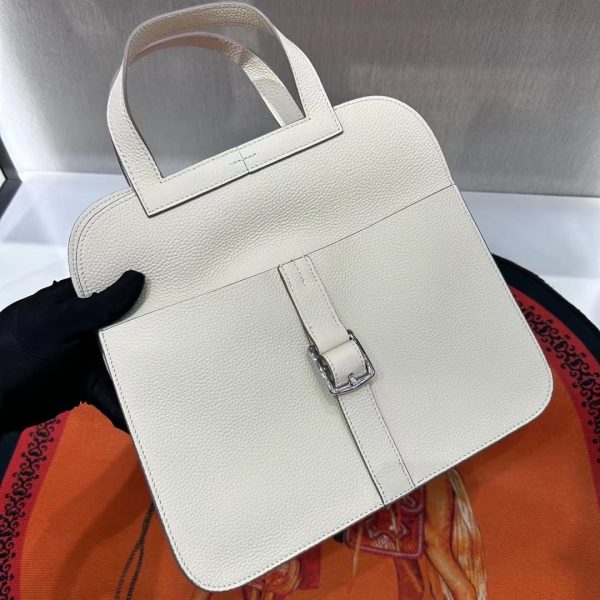 HERMES HALZAN 31 BAG WHITE 21CM