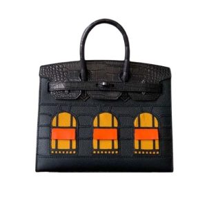 HERMES FAUBOURG BIRKIN 20 BLACK 20CM