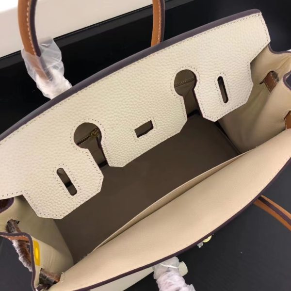 HERMES BIRKIN TOGO LEATHER GOLD HARDWARE BEIGE BROWN 30CM