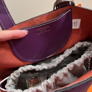 HERMES IN THE LOOP BAG PURPLE 19CM