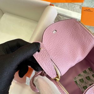 HERMES LINDY MINI BAG ROSE SAKURA WITH GOLD HARDWARE 19CM