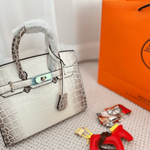 HERMES BIRKIN 30 CROCODILE HIMALAYA GOLD HARDWARE 30CM