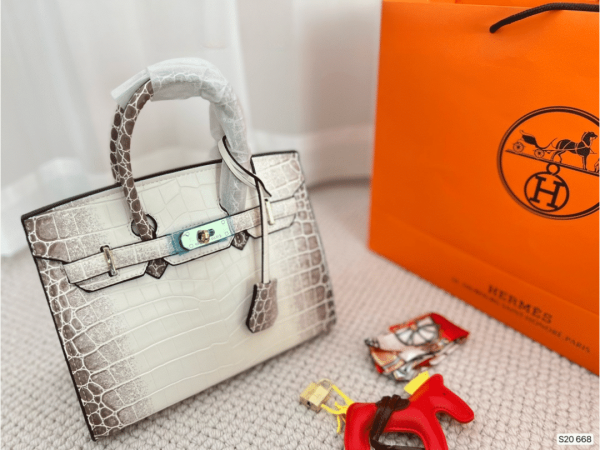 HERMES BIRKIN 30 CROCODILE HIMALAYA GOLD HARDWARE 30CM