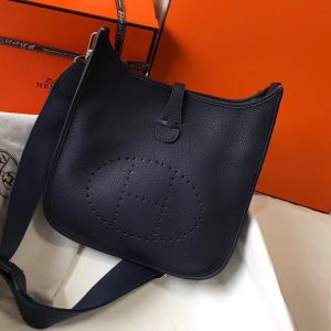 HERMES CLEMENCE EVELYNE PM 30CM BLACK NOIR