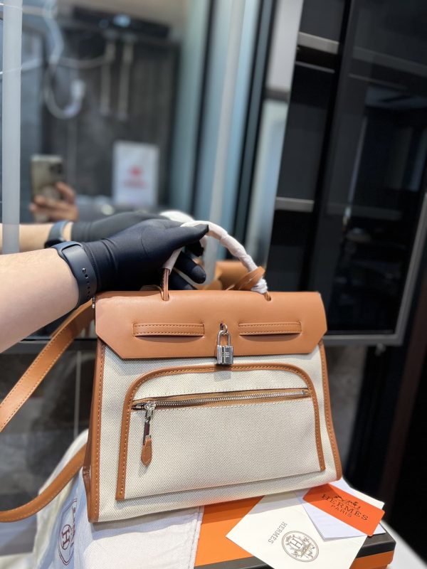 HERMÈS HERBAG CIRCUIT BEIGE 25CM