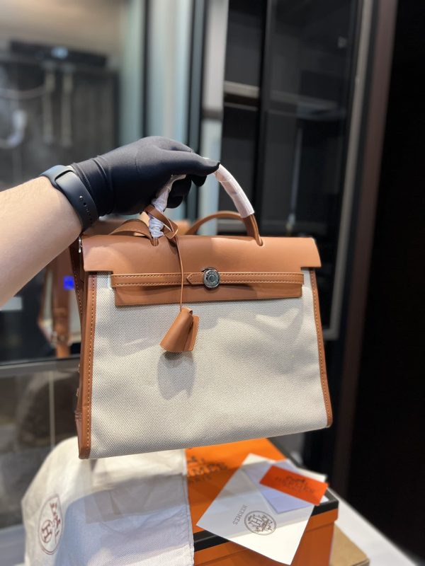 HERMÈS HERBAG CIRCUIT BEIGE 25CM