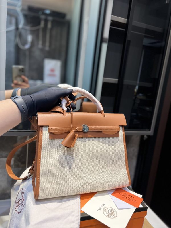 HERMÈS HERBAG CIRCUIT BEIGE 25CM