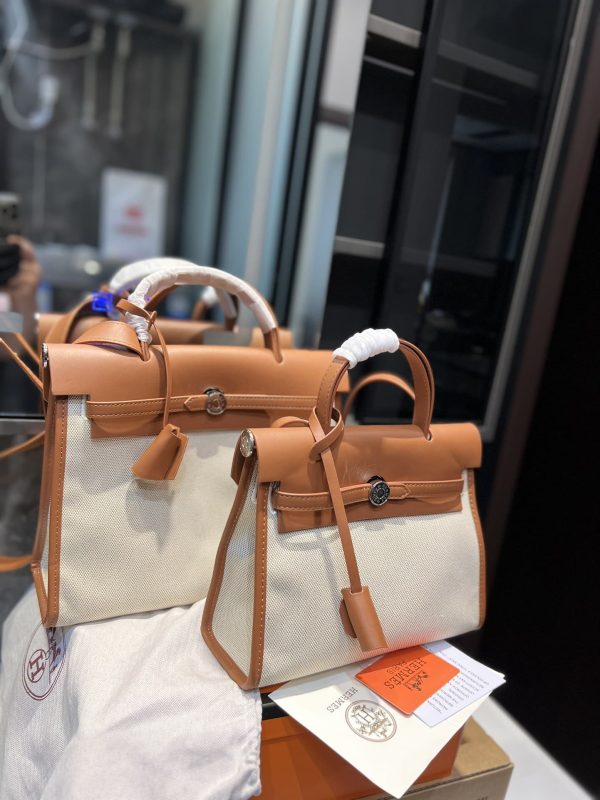 HERMÈS HERBAG CIRCUIT BEIGE 25CM