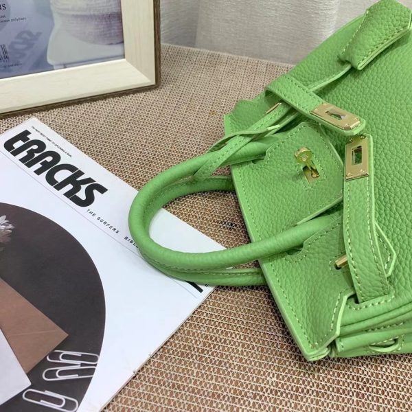 HERMÈS BIRKIN B25 TOGO GRENAT GHW GREEN 20CM