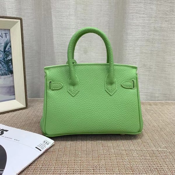 HERMÈS BIRKIN B25 TOGO GRENAT GHW GREEN 20CM