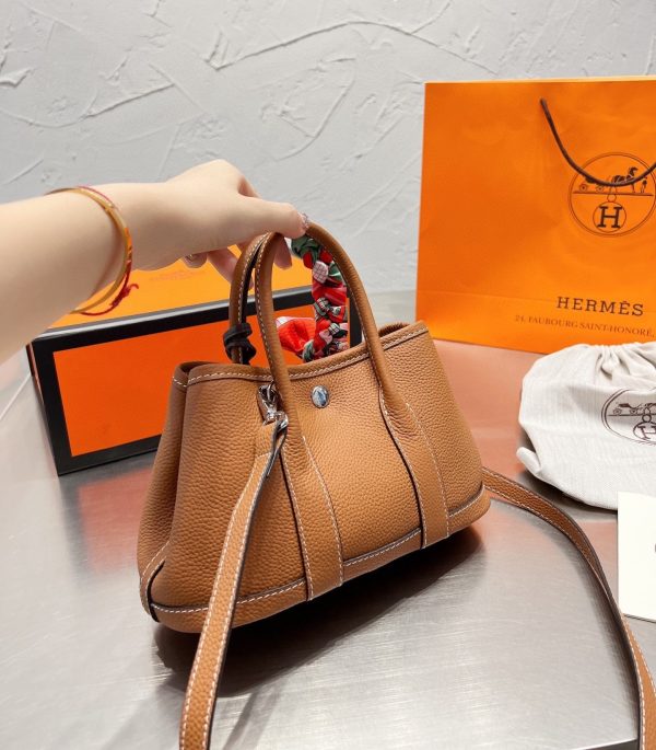 HERMES GARDEN PARTY MINI BROWN 25CM