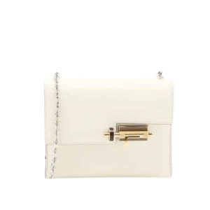 HERMES VERROU CHAIN LOCK MINI BAG WHITE 18CM