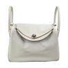 HERMES LINDY SWIFT NATA CRAIE SILVER HARDWARE 26CM