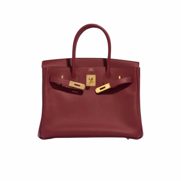 HERMÈS BIRKIN B25 TOGO GRENAT GHW ROUGE GRENAT 25CM