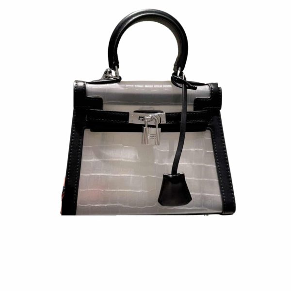 HERMÈS BIRKIN ALLIGATOR SILVER HARDWARE WHITE 20CM