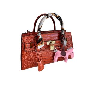 HERMES BIRKIN 30 CROCODILE GOLD HARDWARE BROWN 30CM