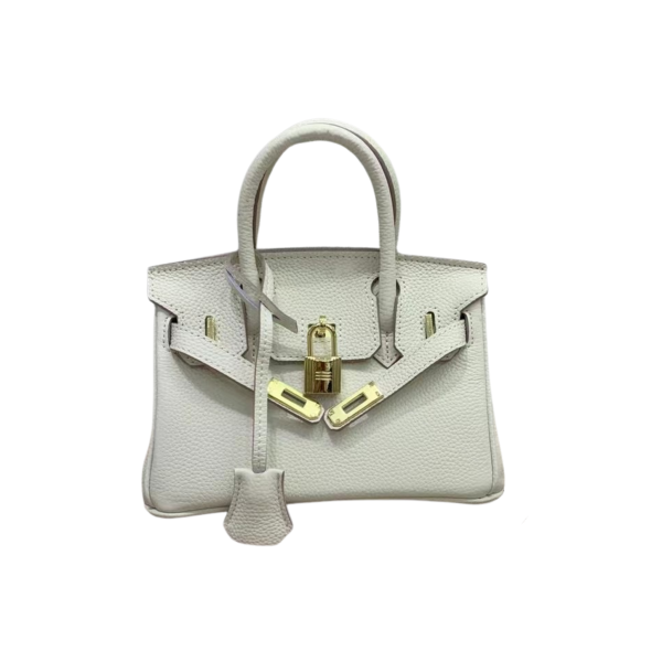 HERMES BIRKIN MINI GOLD HARDWARE EPSOM MILKY WHITE 20CM