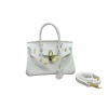 HERMES BIRKIN MINI GOLD HARDWARE EPSOM WHITE 20CM