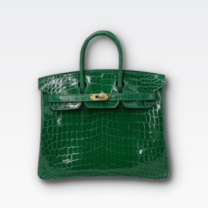 HERMES BIRKIN 30 CROCODILE GOLD-TONED HARDWARE DARK GREEN