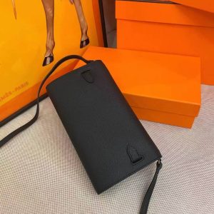 HERMES KELLY CLASSIQUE TO GO WALLET BLACK H080255CK89