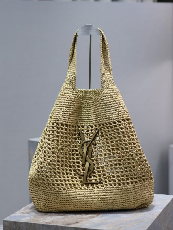 SL Icare Maxi Shopping Bag Raffia Knit