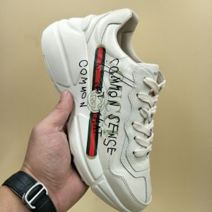 GUCCI RHYTON PRINT LEATHER SNEAKER