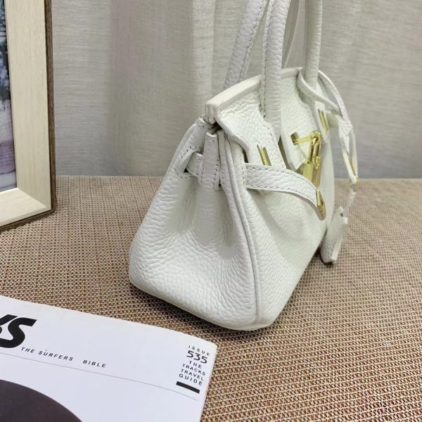 HERMES BIRKIN MINI GOLD HARDWARE EPSOM WHITE 20CM