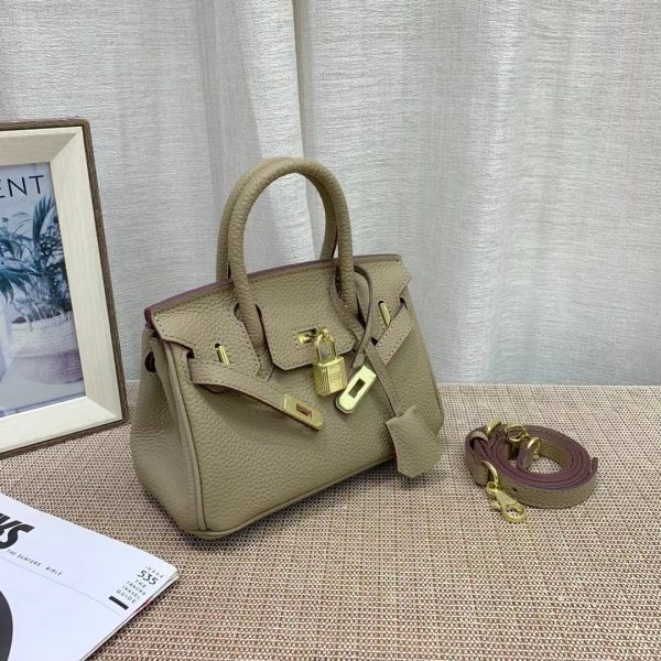 HERMES BIRKIN MINI GOLD HARDWARE EPSOM BEIGE 20CM