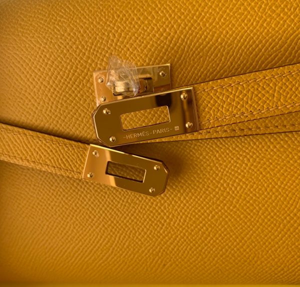 HERMES KELLY CLASSIQUE TO GO WALLET YELLOW