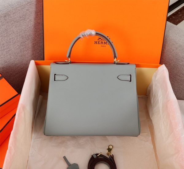 HERMES KELLY SELLIER ROUGE EPSOM GOLD HARDWARE 32CM