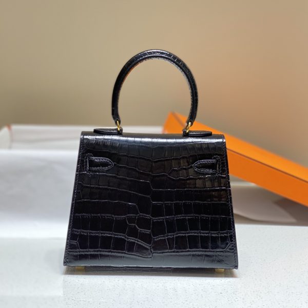 HERMES MINI KELLY K20 GOLD-TONED HARDWARE BLACK 20CM