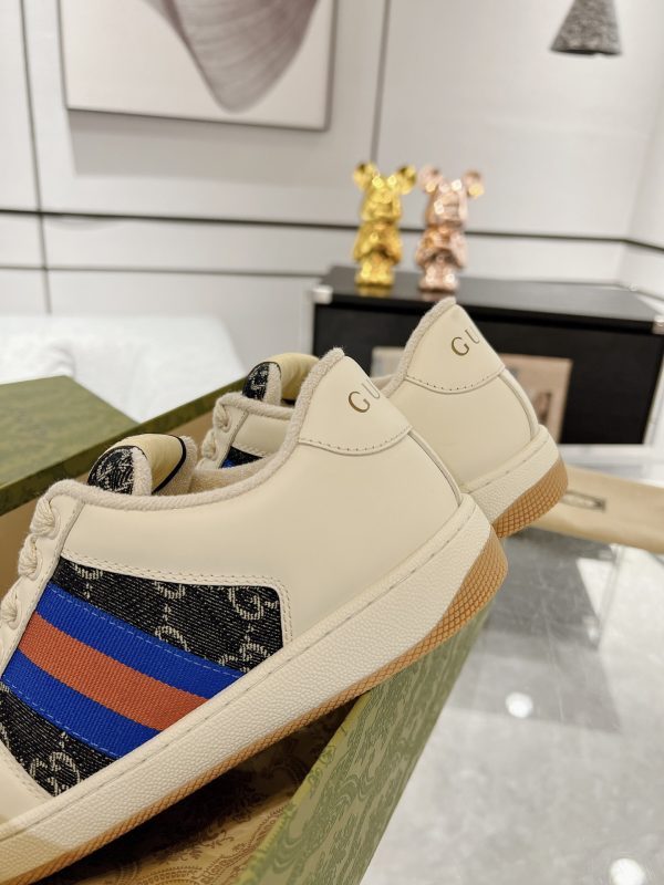 Gucci Beige & Blue Screener Trainers