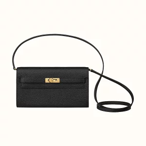 HERMES KELLY CLASSIQUE TO GO WALLET BLACK H080255CK89