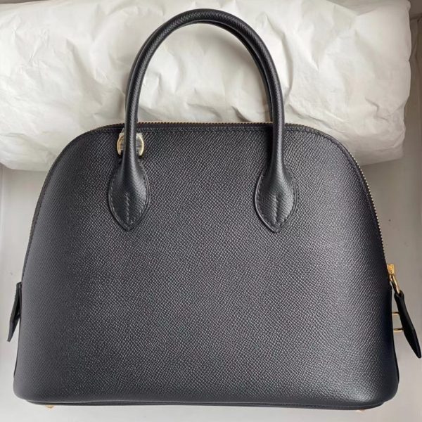 HERMES BOLIDE EPSOM CK89 BLACK GOLD HARDWARE 25CM