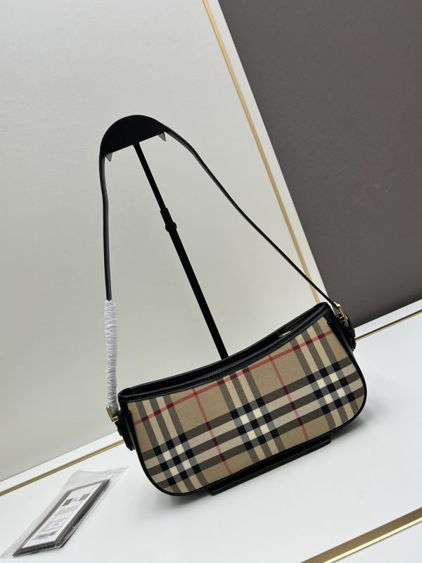 Burberry Brown Haymarket Check PVC Small Aston Sling Bag