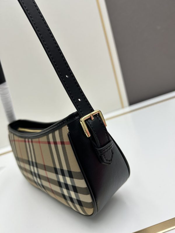 Burberry Brown Haymarket Check PVC Small Aston Sling Bag