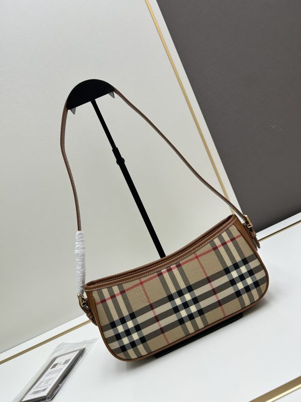 Burberry Brown Haymarket Check PVC Small Aston Sling Bag