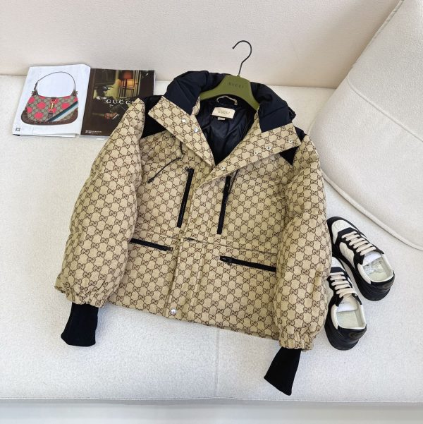 Gucci Gg canvas puffer down jacket