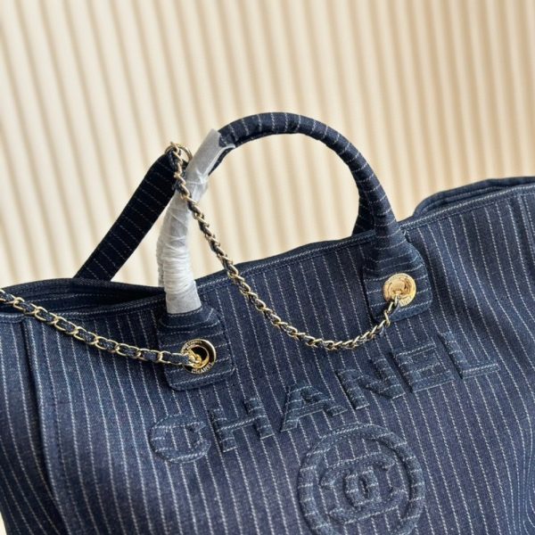 CHANEL SHOPPING BAG DARK BLUE 33CM AS3351 B17399 NZB99