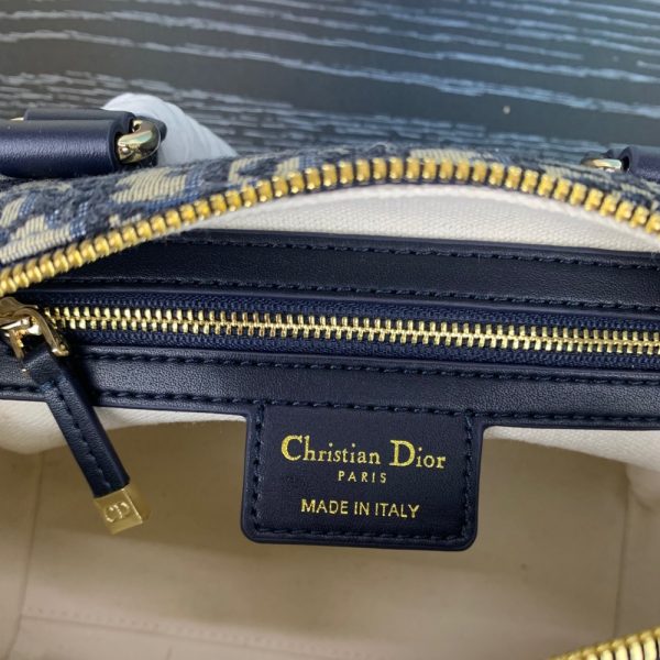 DIOR GROOVE 20 BAG OBLIQUE JACQUARD BLUE 20CM M1364UTZQ M928