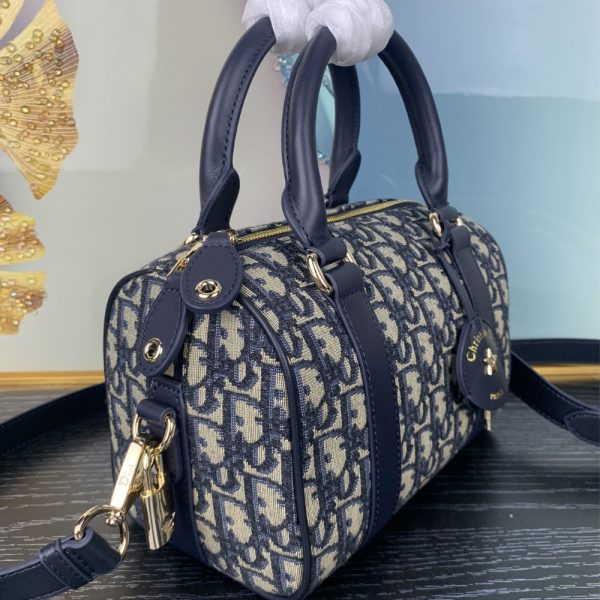 DIOR GROOVE 20 BAG OBLIQUE JACQUARD BLUE 20CM M1364UTZQ M928