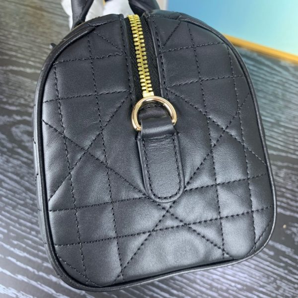 DIOR GROOVE 20 BAG MACROCANNAGE CALFSKIN BLACK 20CM M1364UBOL M900