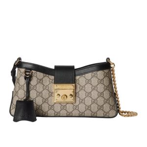 GUCCI PADLOCK SMALL SHOULDER BAG BLACK 25CM 811705 KHNKG 9769