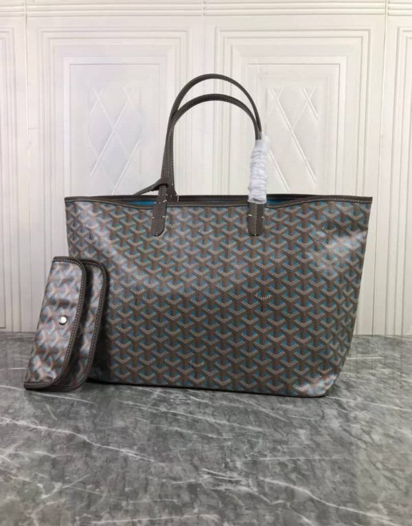 GOYARD SAINT LOUIS CLAIRE VOIE PM BAG BLUE KHAKI 34CM