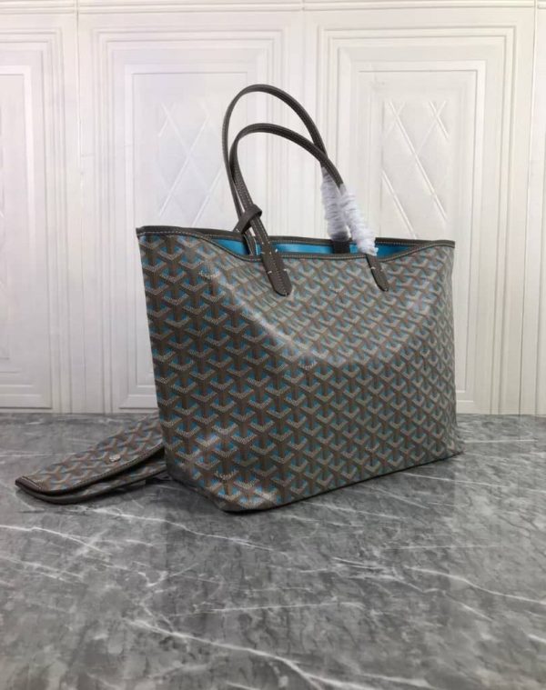 GOYARD SAINT LOUIS CLAIRE VOIE PM BAG BLUE KHAKI 34CM