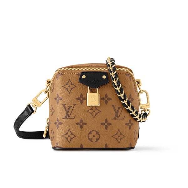 LOUIS VUITTON JUST IN CASE MONOGRAM REVERSE CANVAS LEATHER BROWN 13CM M47162