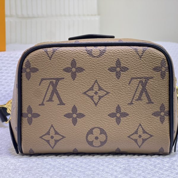 LOUIS VUITTON JUST IN CASE MONOGRAM REVERSE CANVAS LEATHER BROWN 13CM M47162