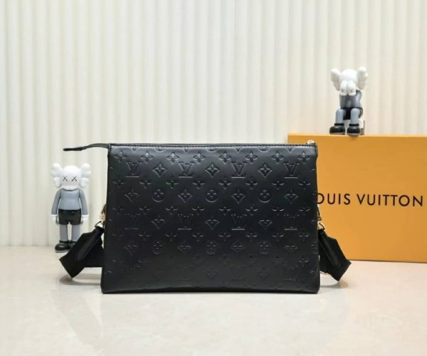 LOUIS VUITTON COUSSIN MM BAG BLACK 34CM