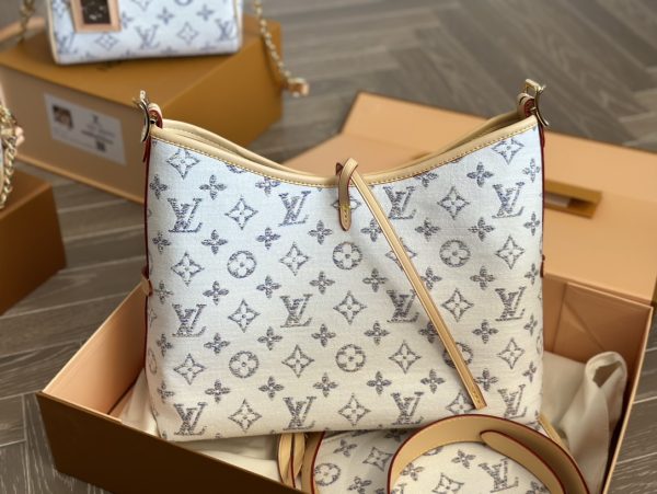 LOUIS VUITTON CARRYALL PM MULTICOLOR BEIGE 29CM M24707