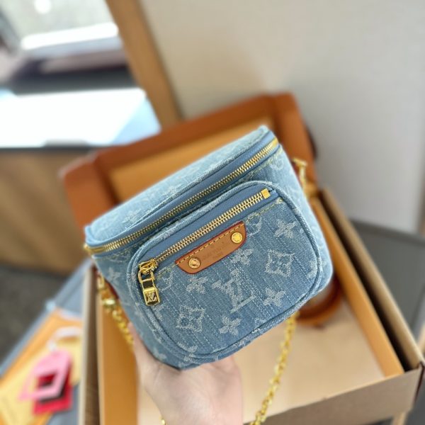 LOUIS VUITTON MINI BUMBAG MONOGRAM DENIM SKY BLUE 18CM M83353